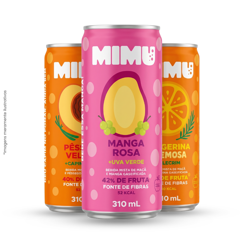 Mimü - Caixa Mista: Manga, Pêssego, Tangerina